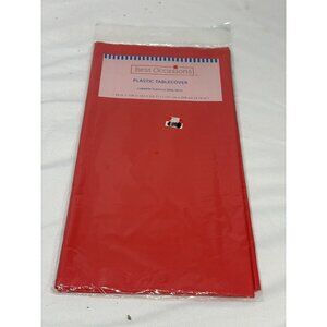 BEST OCCASIONS plastic table cover 58 X 108 rectangle RED